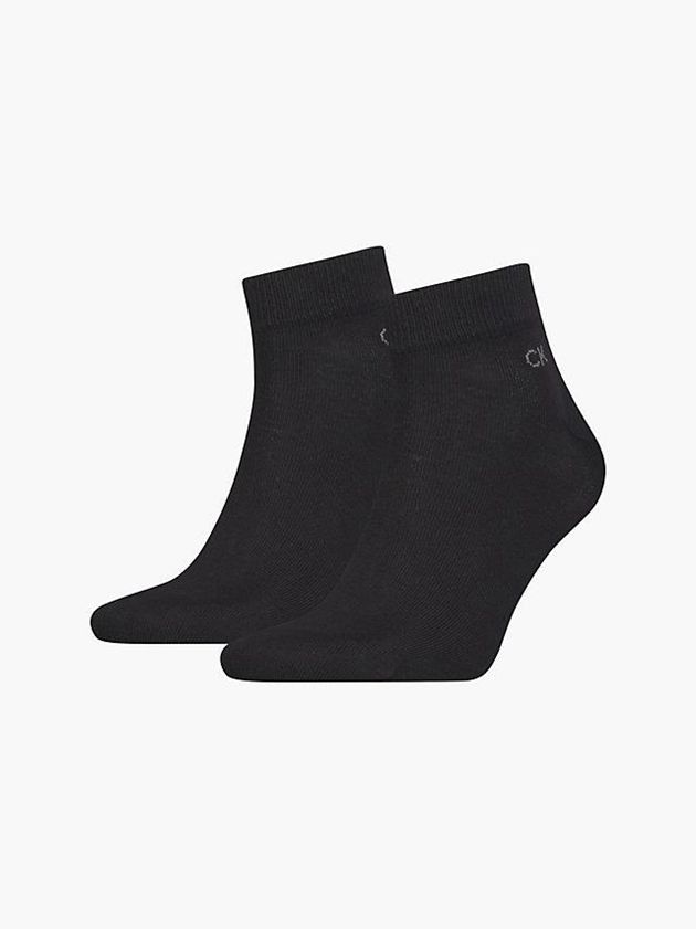 Calvin Klein USA 2 Pack Ankle Mens Socks Black 6305479-ES